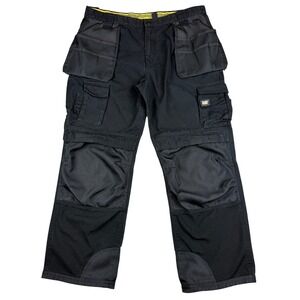 Caterpillar CAT Cargo Pants Mens 40x32 (39x30.5) Black Holster Pockets Utility